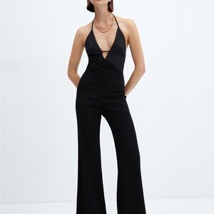 Mango Black Halter Jumpsuit